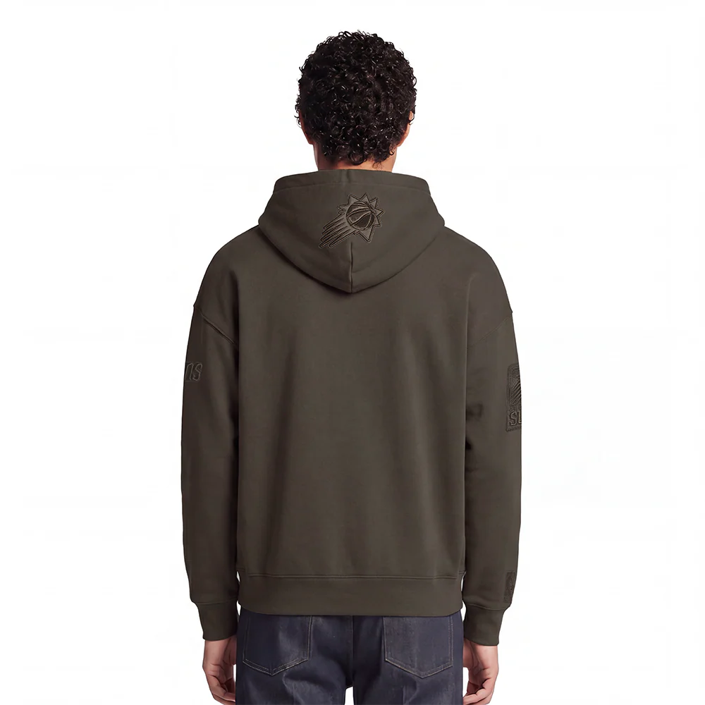 NBA PHOENIX SUNS NEUTRAL MEN'S DROP SHOULDER PULLOVER HOODIE (DARK TAUPE) - Image 2