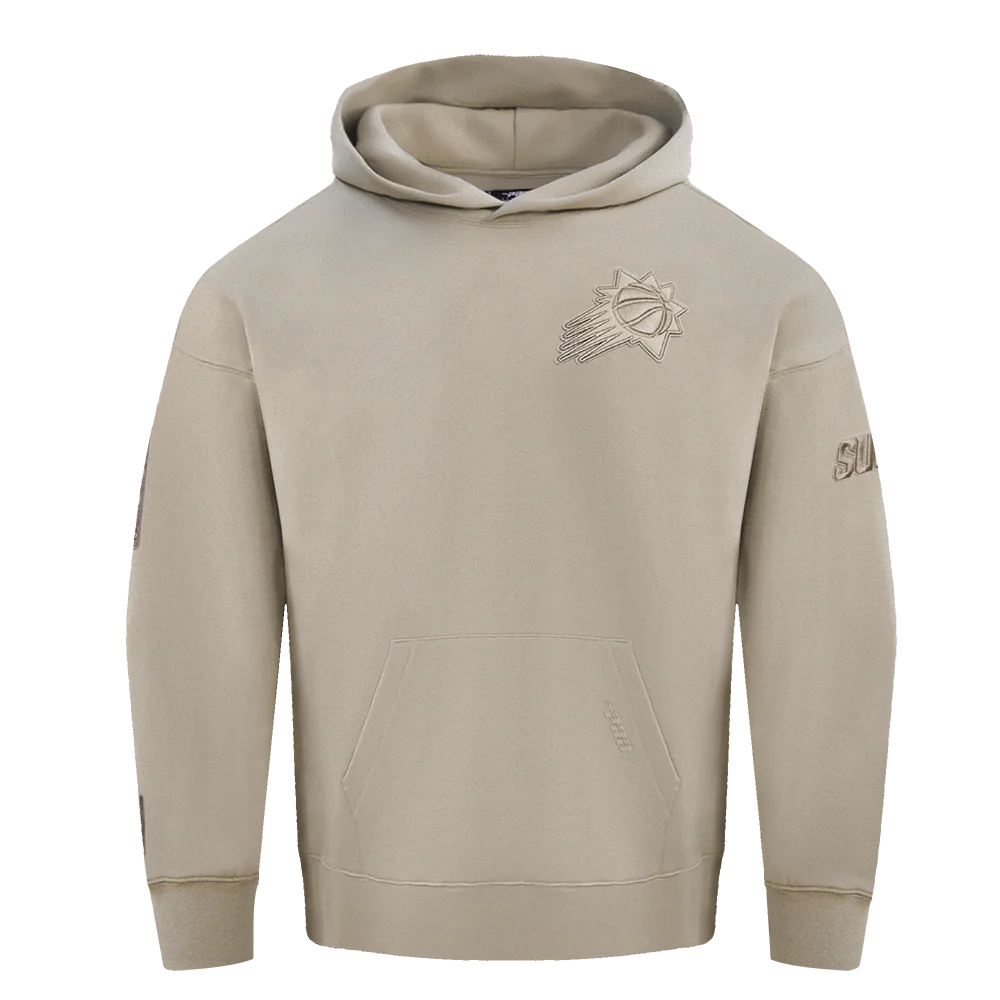 NBA PHOENIX SUNS NEUTRAL DROP SHOULDER FLEECE PULLOVER HOODIE (TAUPE) - Image 3