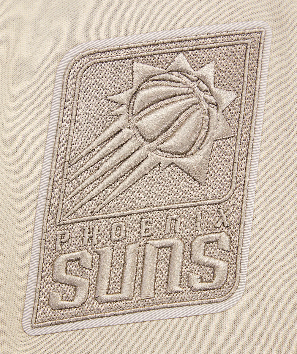 NBA PHOENIX SUNS NEUTRAL DROP SHOULDER FLEECE PULLOVER HOODIE (TAUPE) - Image 7