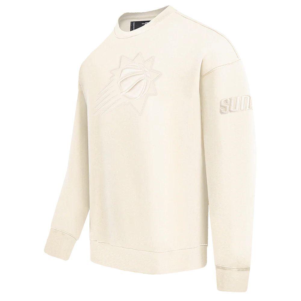 NBA PHOENIX SUNS NEUTRAL DROP SHOULDER FLEECE CREWNECK (EGGSHELL) - Image 6