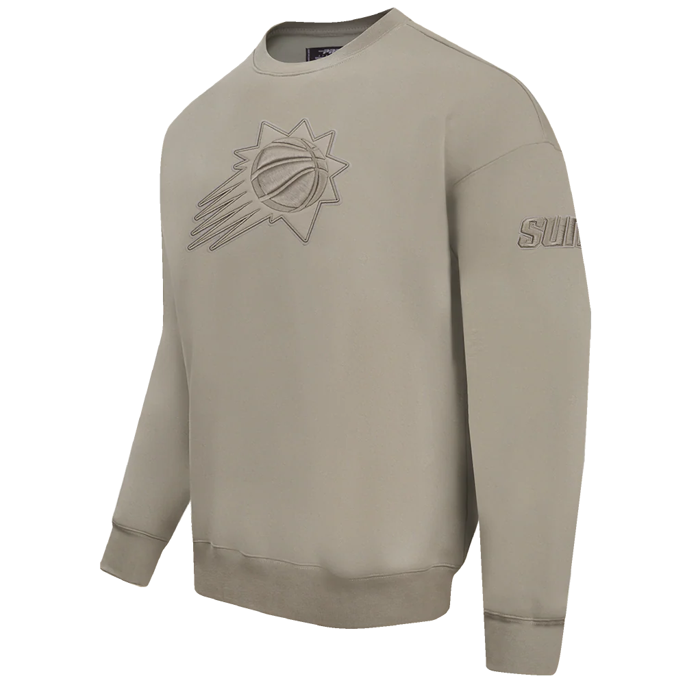 NBA PHOENIX SUNS NEUTRAL DROP SHOULDER FLEECE CREWNECK (TAUPE) - Image 4