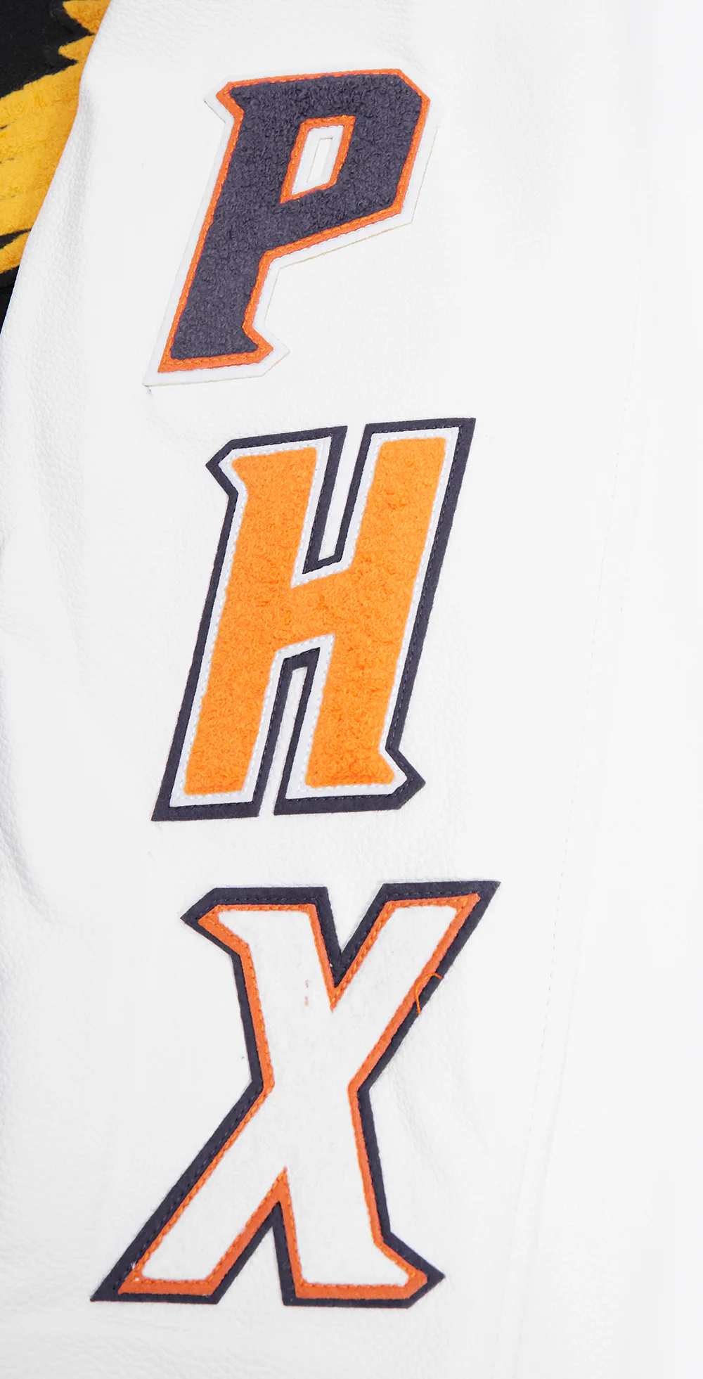 NBA PHOENIX SUNS CLASSIC WOOL MEN'S VARSITY JACKET (BLACK/WHITE) - Image 7
