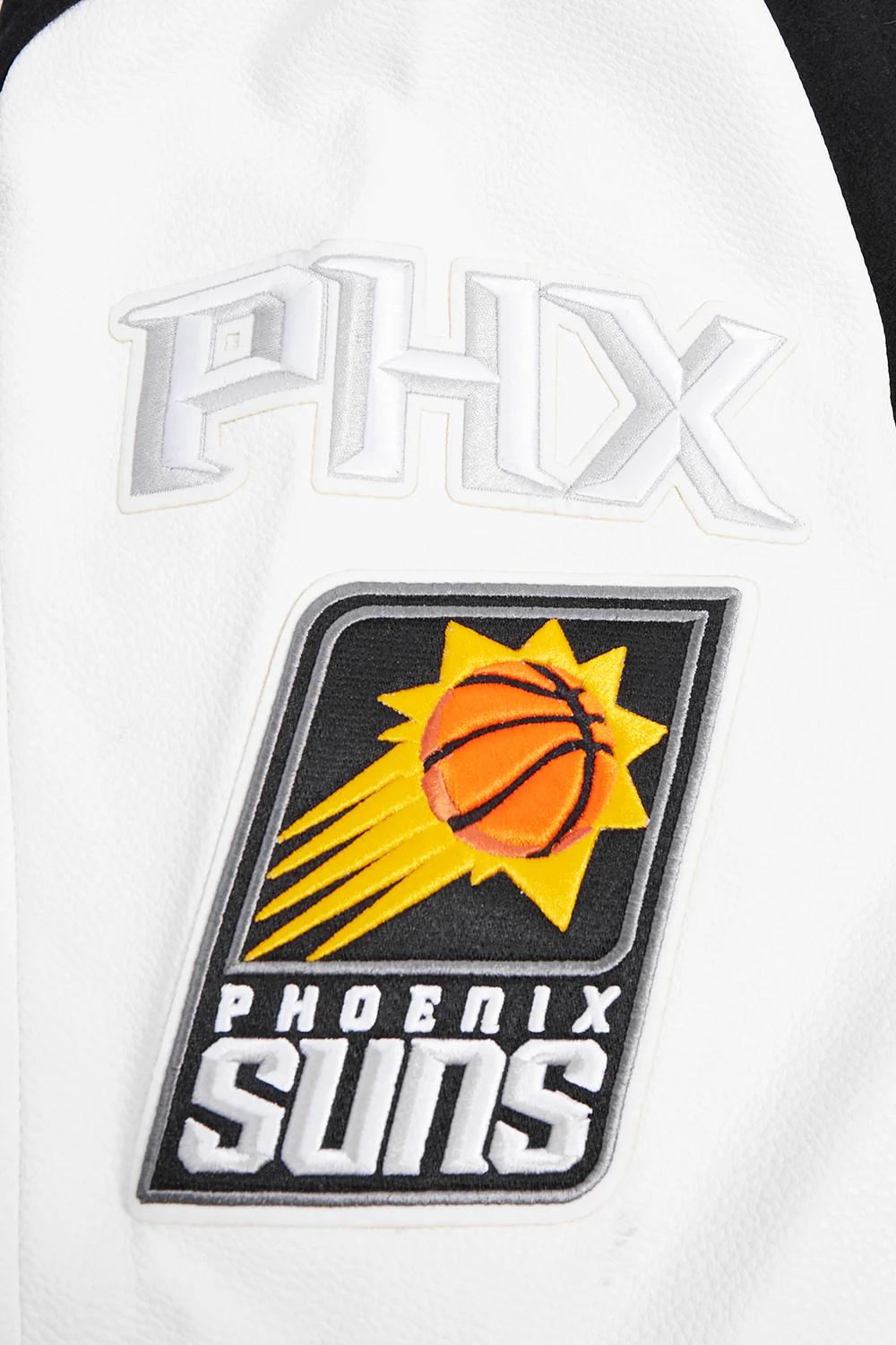 NBA PHOENIX SUNS CLASSIC WOOL MEN'S VARSITY JACKET (BLACK/WHITE) - Image 8