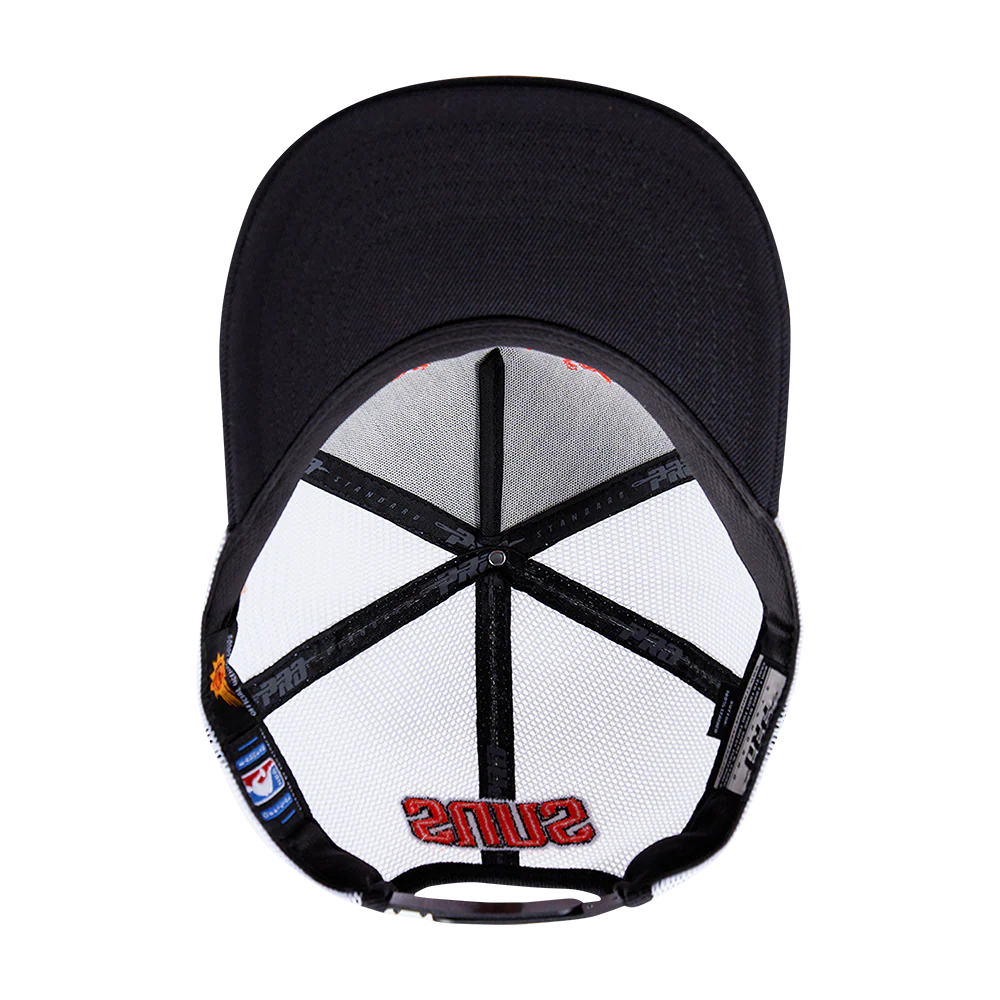 NBA PHOENIX SUNS SCRIPT TAIL TRUCKER HAT (BLACK) - Image 6