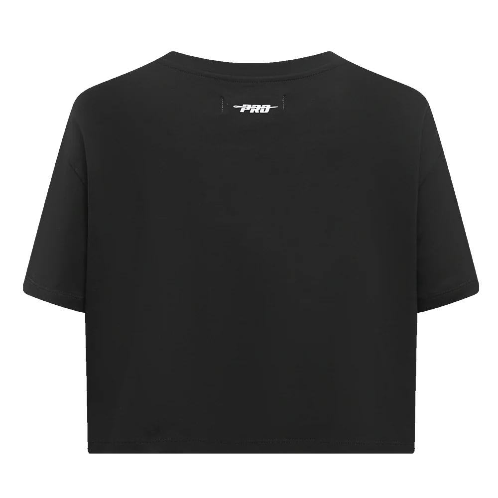 NBA PHOENIX SUNS SCRIPT TAIL WOMEN'S SINGLE JERSEY BOXY TEE (BLACK) - Image 4