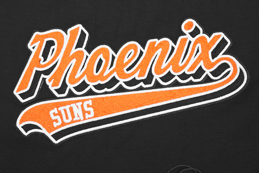NBA PHOENIX SUNS SCRIPT TAIL WOMEN'S SINGLE JERSEY BOXY TEE (BLACK) - Image 7