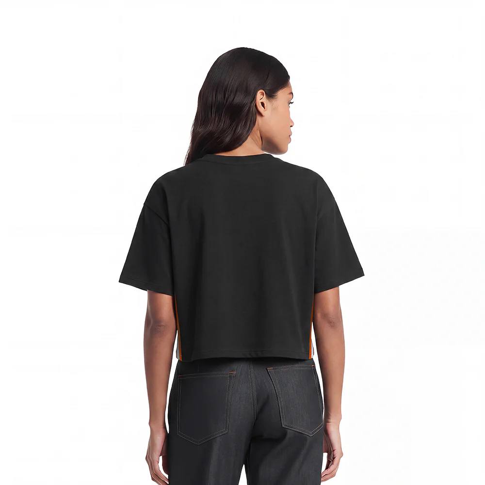 NBA PHOENIX SUNS RETRO CLASSIC WOMEN'S BOXY TEE (BLACK) - Image 2