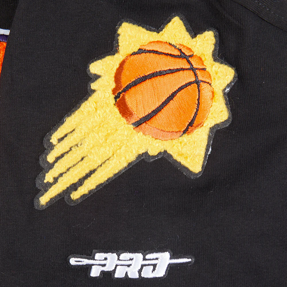 NBA PHOENIX SUNS CLASSIC BIG BOYS SHORT SLEEVE STRIPED RIB TEE (BLACK/ORANGE) - Image 7