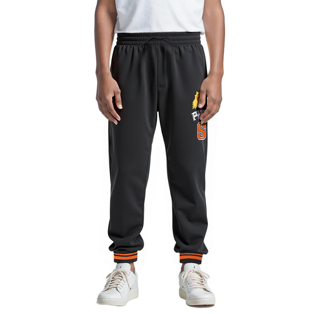 NBA PHOENIX SUNS RETRO CLASSIC BIG BOYS RIB FLC SWEATPANT (BLACK/ORANGE)