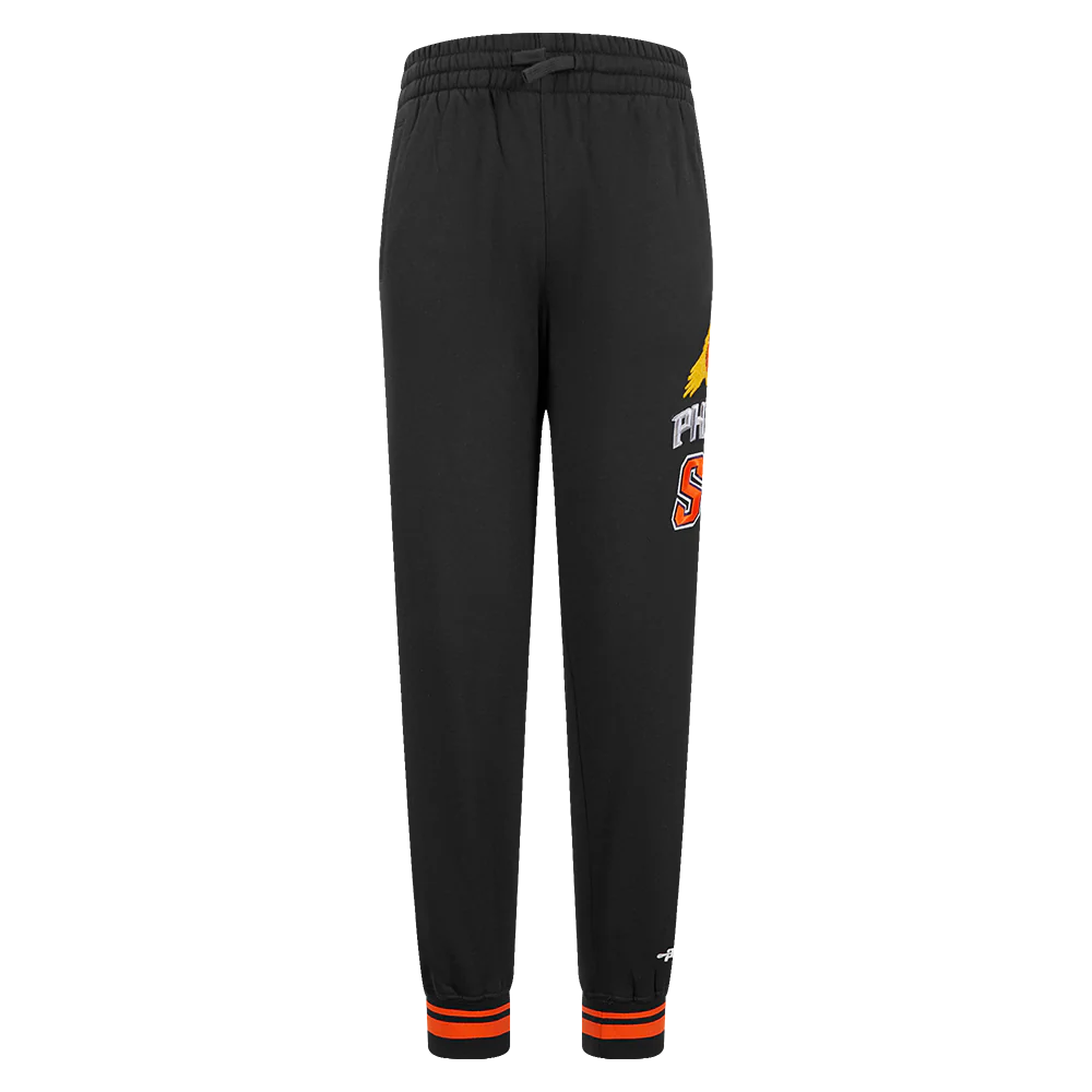 NBA PHOENIX SUNS RETRO CLASSIC BIG BOYS RIB FLC SWEATPANT (BLACK/ORANGE) - Image 5