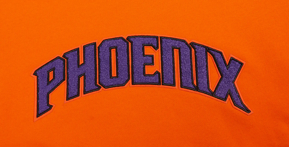 NBA PHOENIX SUNS CLASSIC WOMEN'S FLEECE HOODIE DRESS (ORANGE) - Image 8