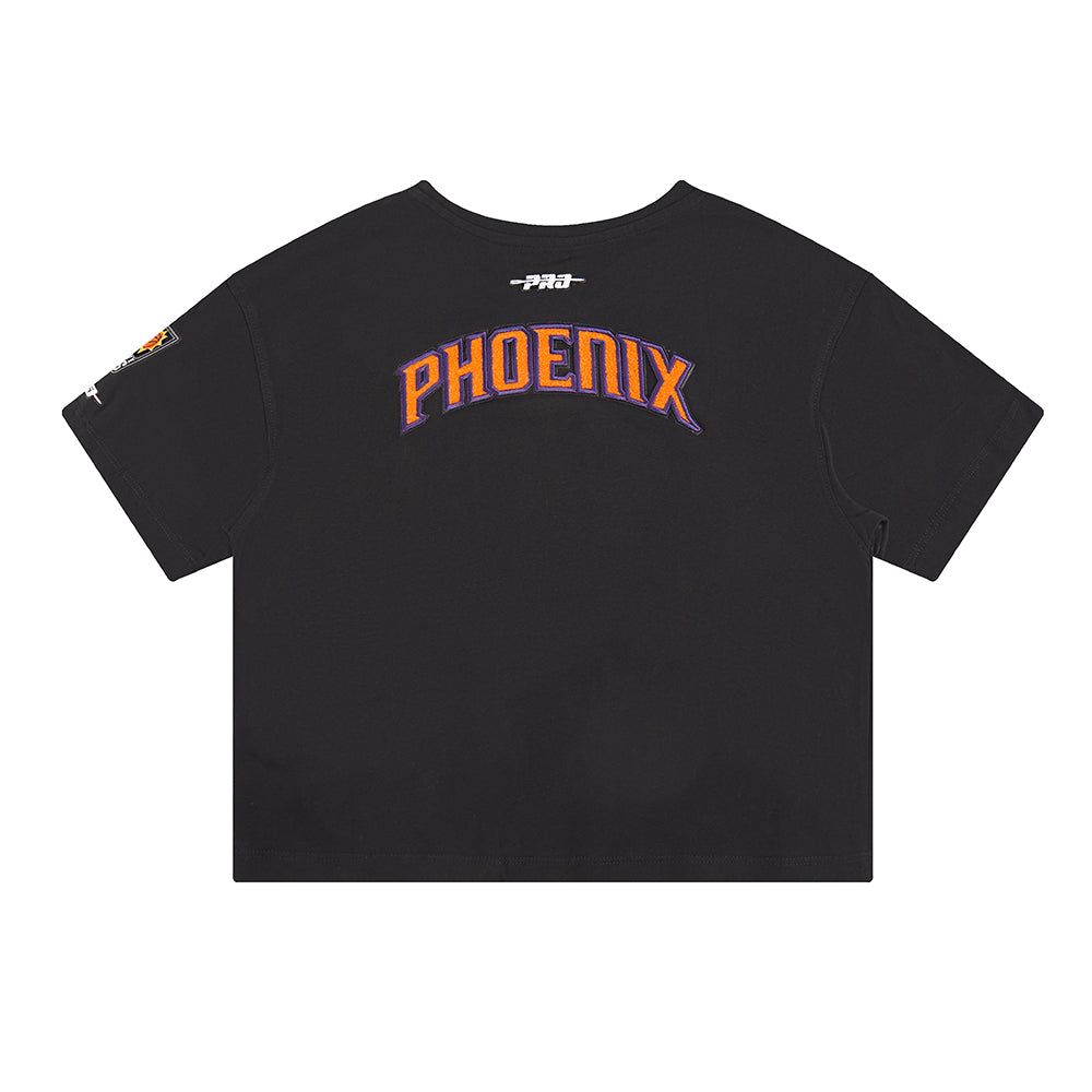 NBA PHOENIX SUNS CLASSIC BIG GIRLS SHORT SLEEVE BOXY TEE (BLACK) - Image 4