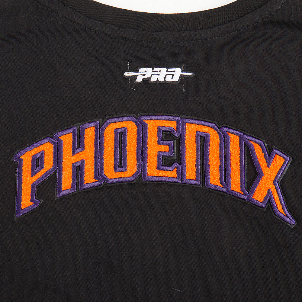 NBA PHOENIX SUNS CLASSIC BIG GIRLS SHORT SLEEVE BOXY TEE (BLACK) - Image 5