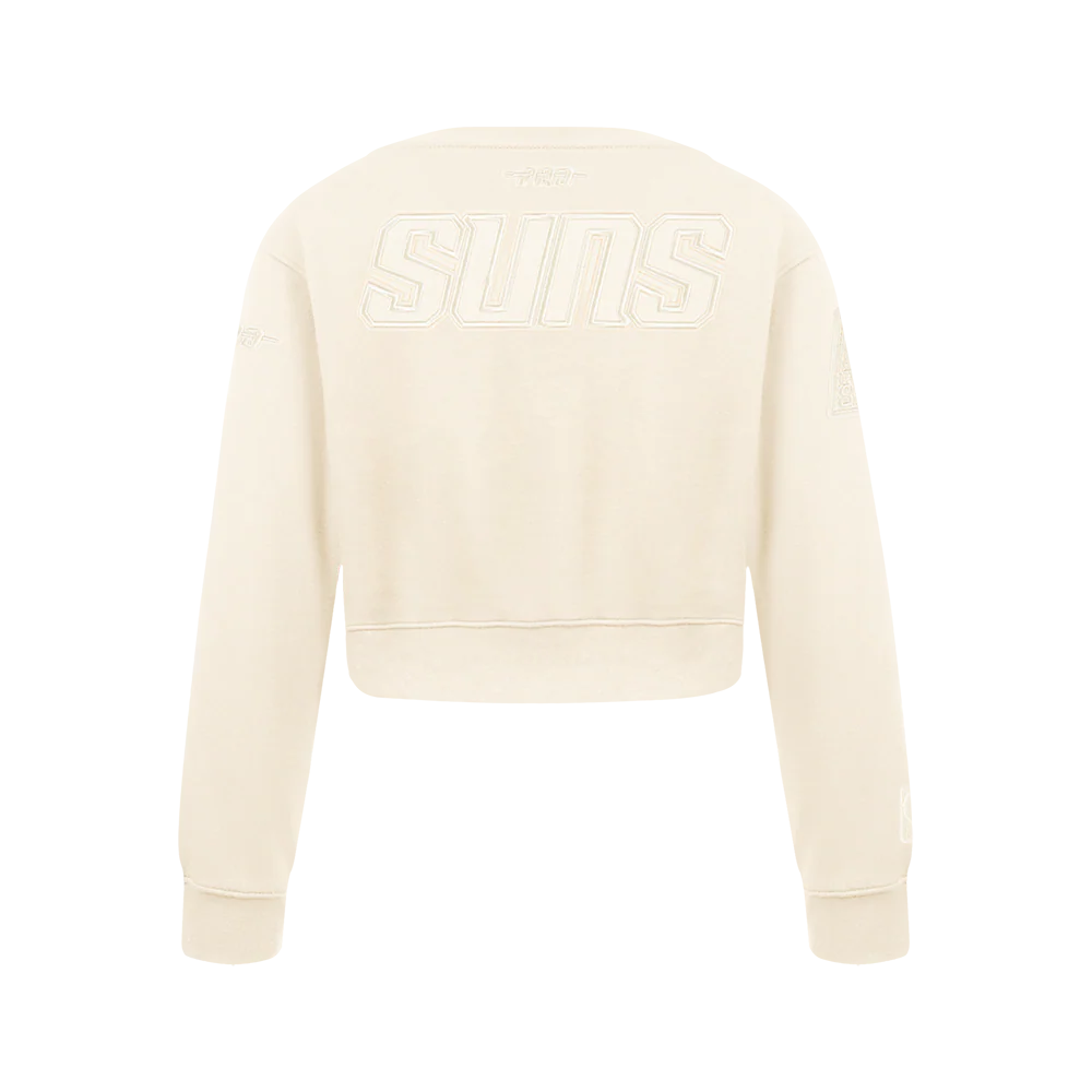 NBA PHOENIX SUNS NEUTRAL BIG GIRLS FLEECE CREWNECK (EGGSHELL) - Image 3