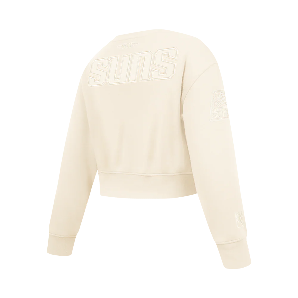 NBA PHOENIX SUNS NEUTRAL BIG GIRLS FLEECE CREWNECK (EGGSHELL) - Image 4