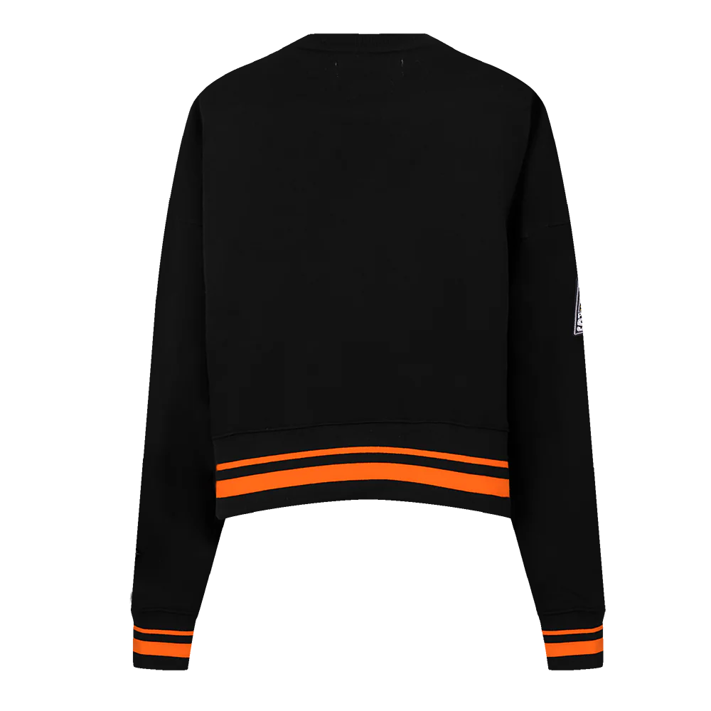 NBA PHOENIX SUNS RETRO CLASSIC WOMEN'S RIB CREWNECK (BLACK/ORANGE) - Image 3