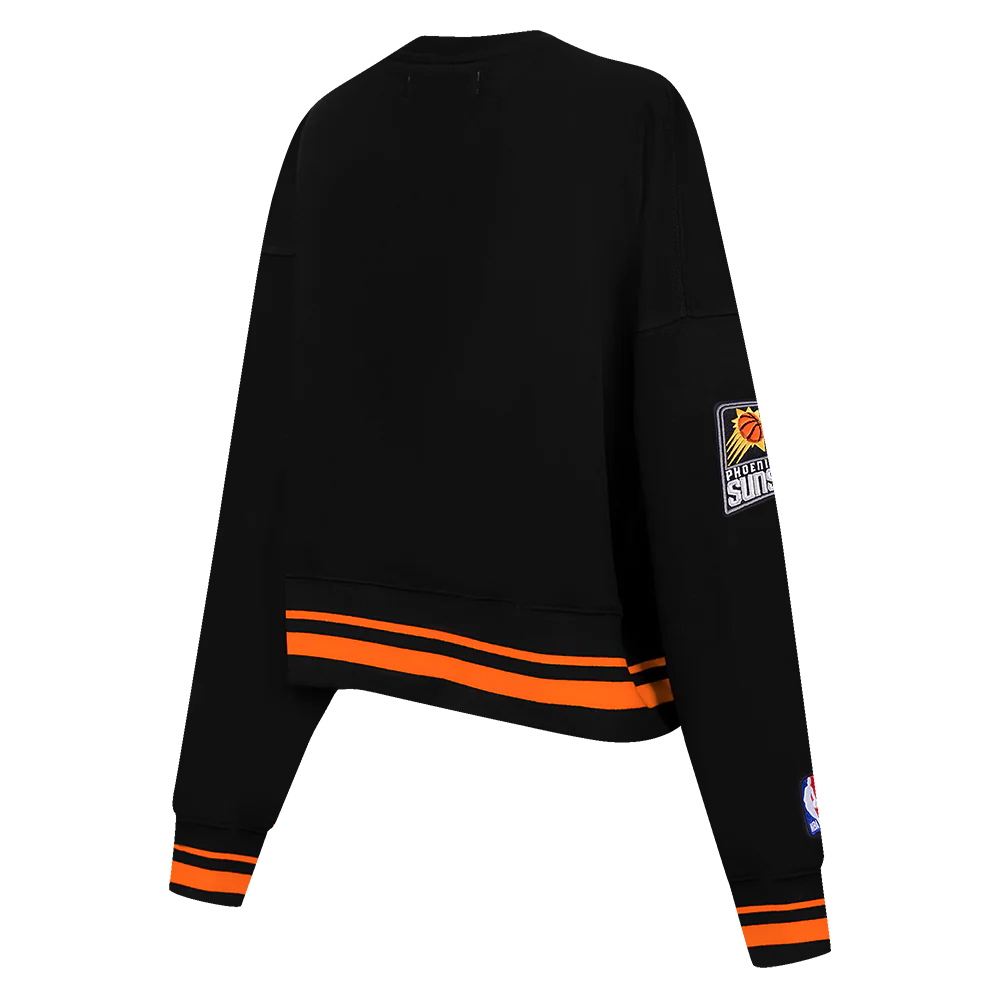 NBA PHOENIX SUNS RETRO CLASSIC WOMEN'S RIB CREWNECK (BLACK/ORANGE) - Image 4