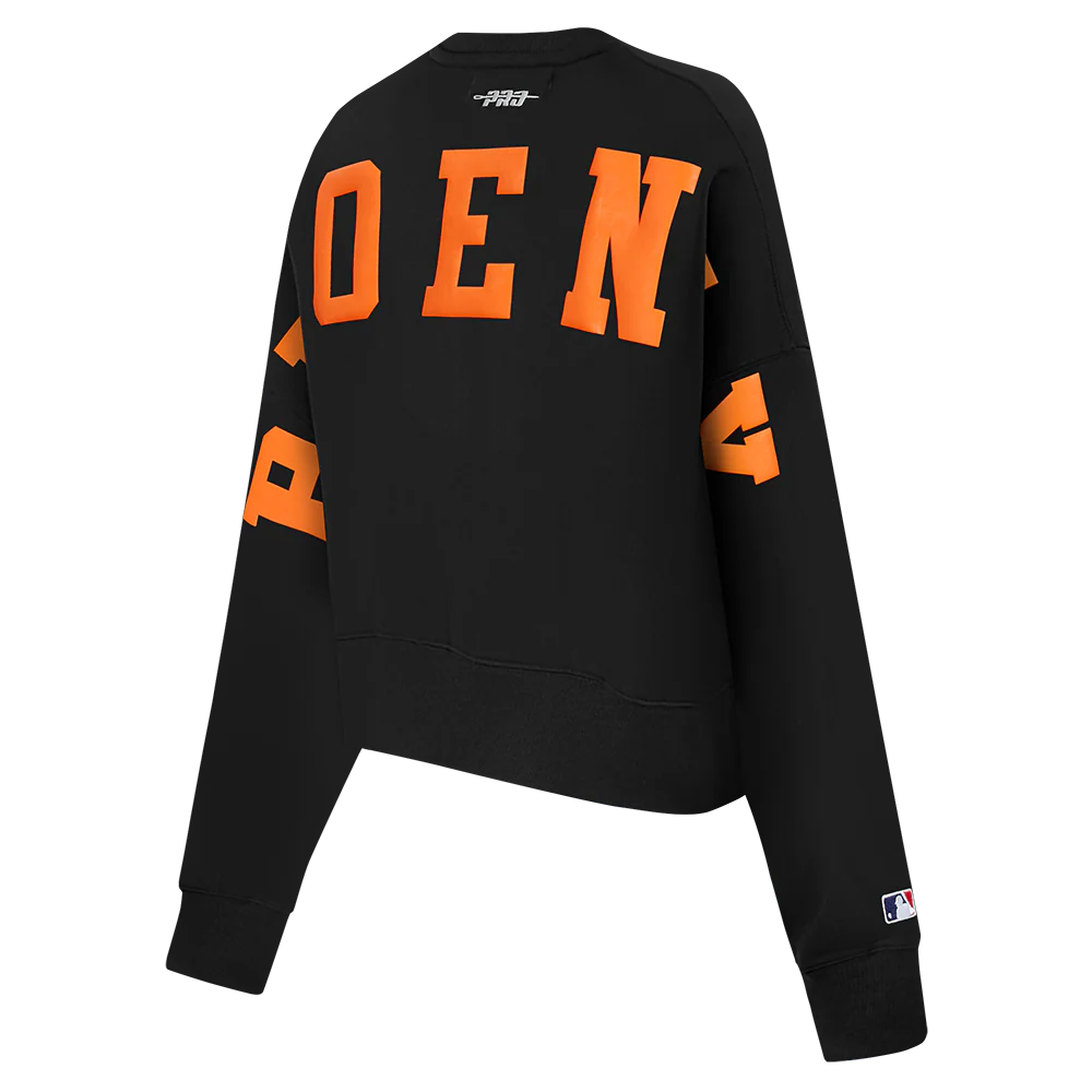 NBA PHOENIX SUNS WINGSPAN WOMEN'S FLC CREWNECK (BLACK) - Image 6