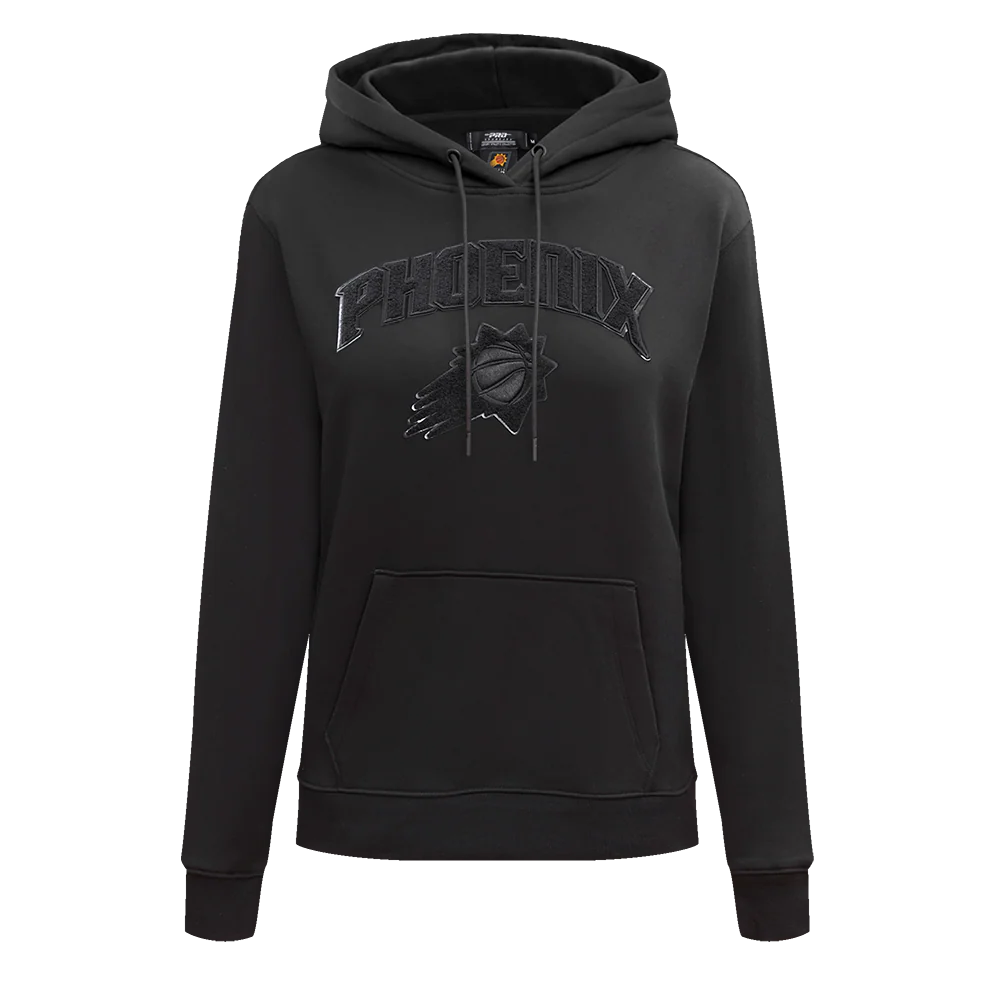 NBA PHOENIX SUNS TRIPLE BLACK WOMEN'S PULLOVER HOODIE (TRIPLE BLACK)