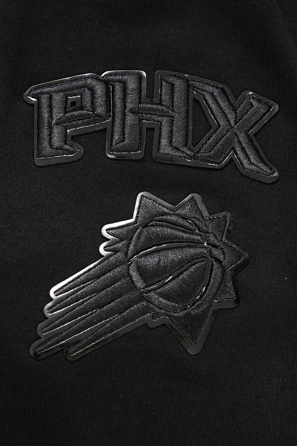 NBA PHOENIX SUNS TRIPLE BLACK WOMEN'S CROPPED PULLOVER HOODIE (TRIPLE BLACK) - Image 6