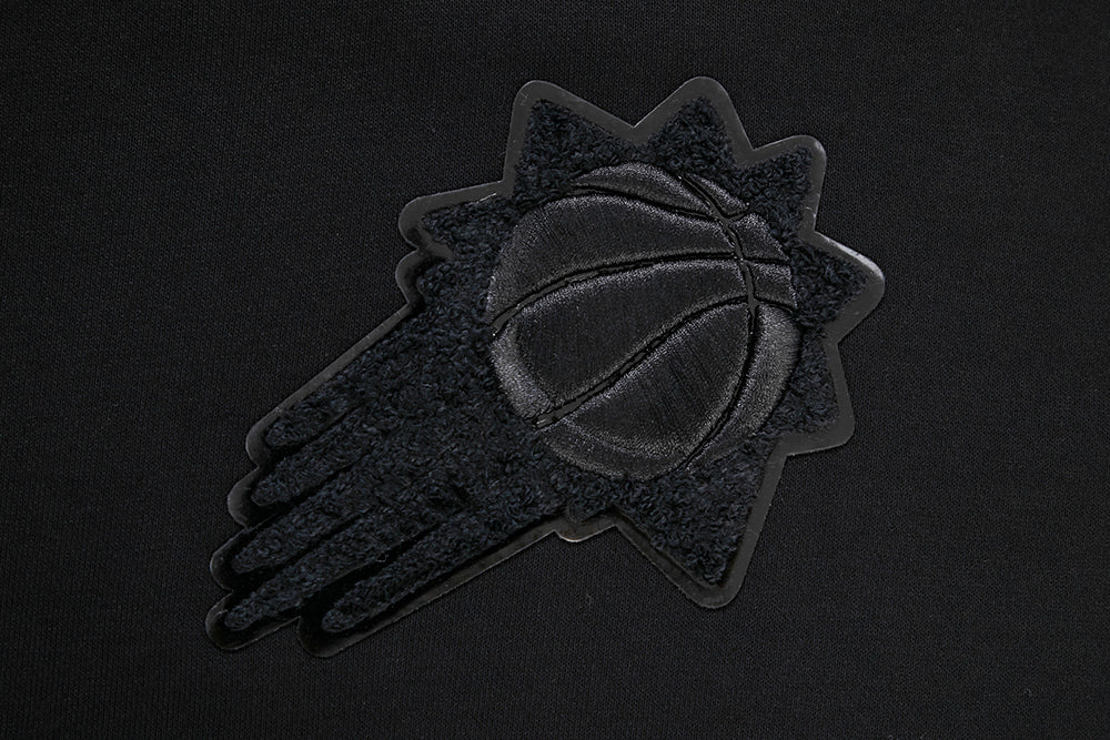 NBA PHOENIX SUNS TRIPLE BLACK WOMEN'S CROPPED PULLOVER HOODIE (TRIPLE BLACK) - Image 7