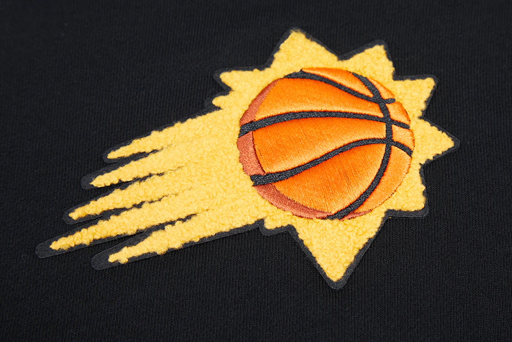 NBA PHOENIX SUNS CLASSIC WOMEN'S CROPPED PULLOVER HOODIE (BLACK) - Image 5