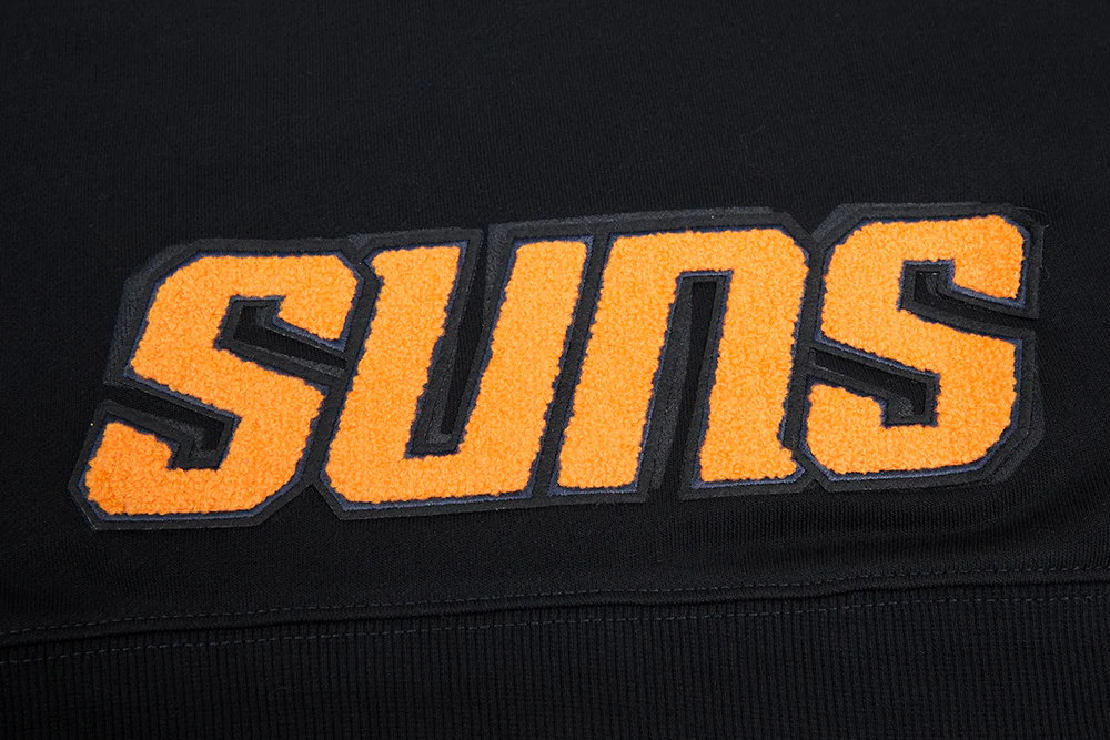 NBA PHOENIX SUNS CLASSIC WOMEN'S CROPPED PULLOVER HOODIE (BLACK) - Image 7