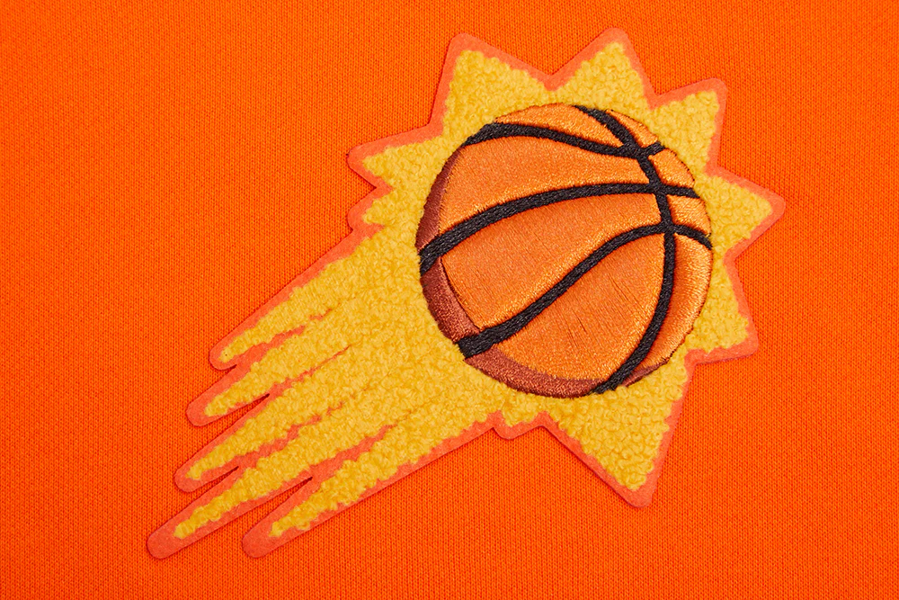 NBA PHOENIX SUNS CLASSIC WOMEN'S CROPPED PULLOVER HOODIE (ORANGE) - Image 6
