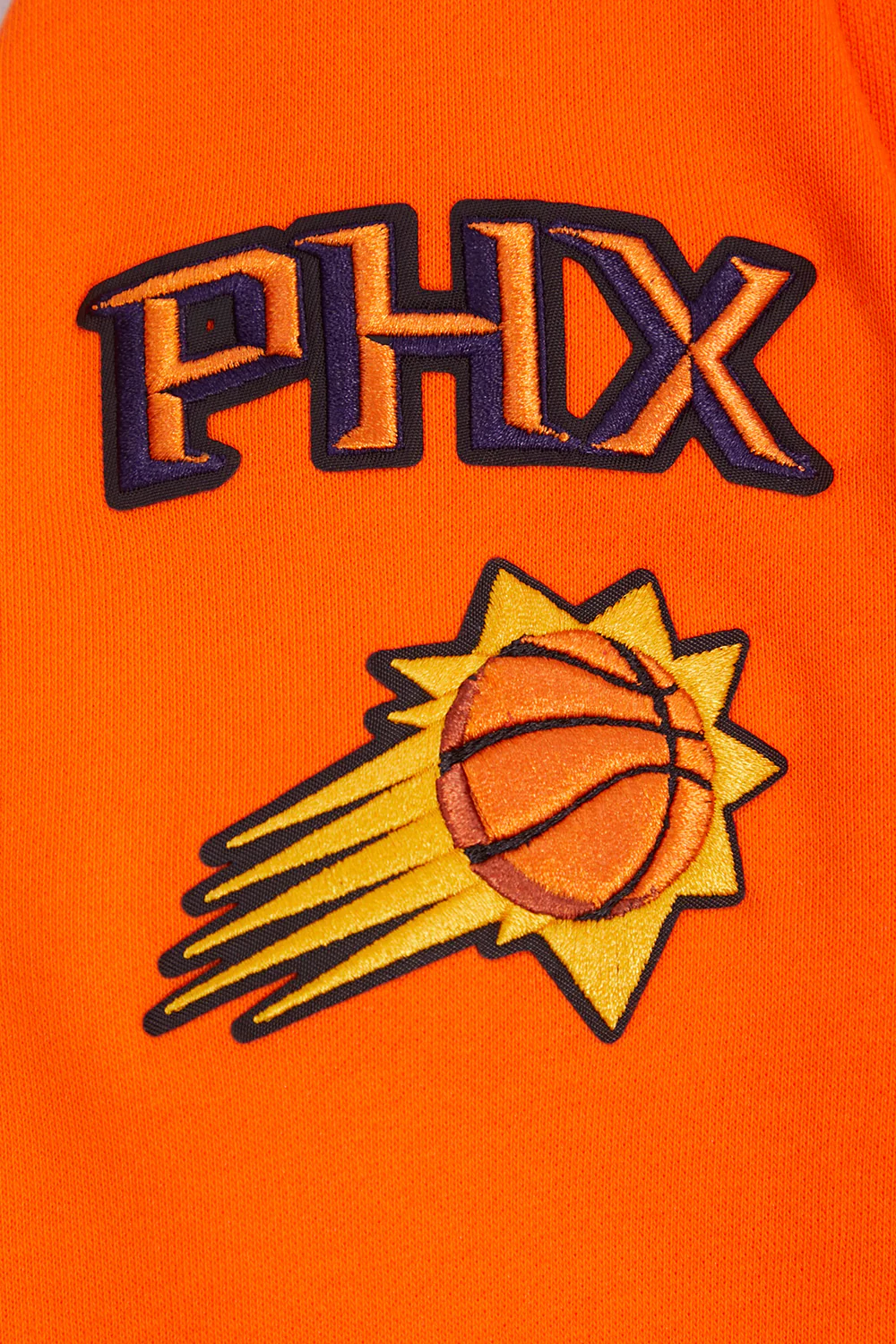 NBA PHOENIX SUNS CLASSIC WOMEN'S CROPPED PULLOVER HOODIE (ORANGE) - Image 7