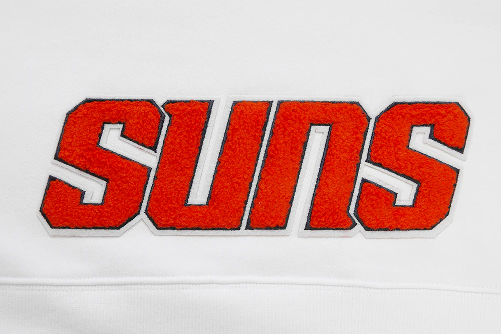 NBA PHOENIX SUNS CLASSIC WOMEN'S CROPPED PULLOVER HOODIE (WHITE) - Image 6