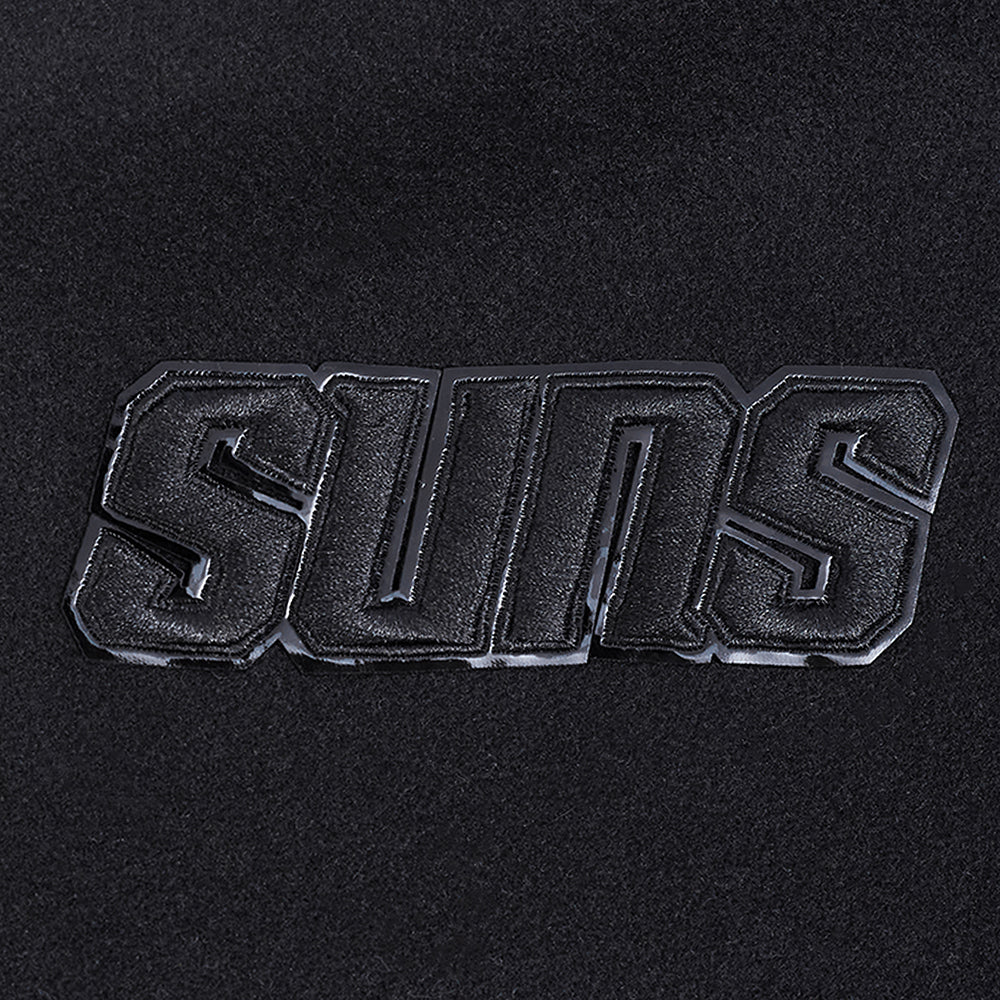 NBA PHOENIX SUNS TRIPLE BLACK WOMEN'S WOOL VARSITY JACKET (TRIPLE BLACK WOMEN'S) - Image 6