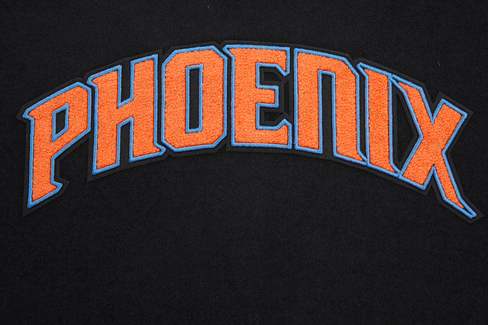 NBA PHOENIX SUNS CLASSIC WOOL WOMEN'S VARSITY JACKET (BLACK/WHITE) - Image 5