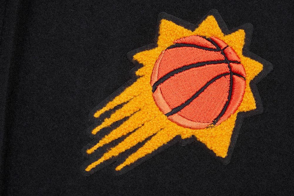 NBA PHOENIX SUNS CLASSIC WOOL WOMEN'S VARSITY JACKET (BLACK/WHITE) - Image 7