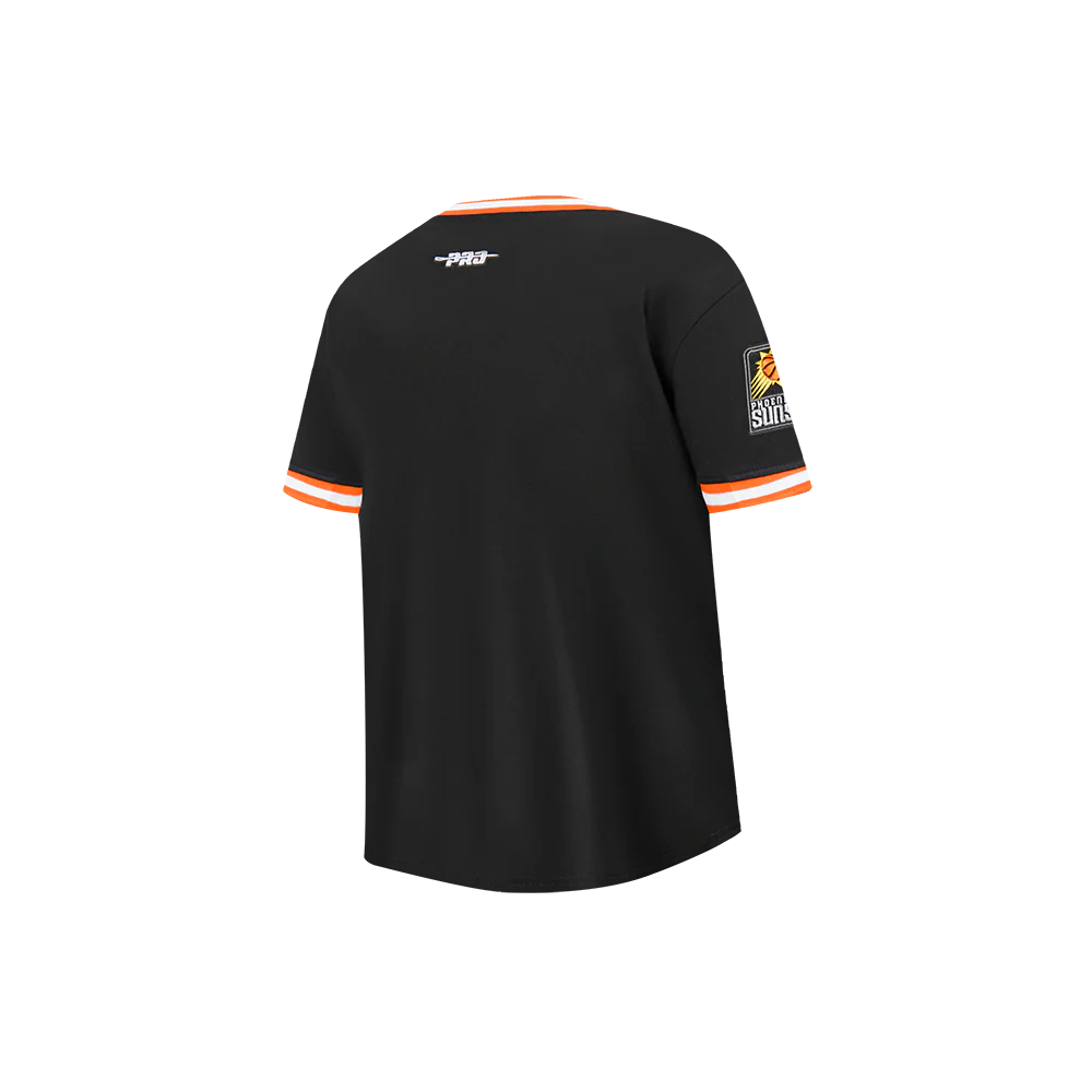 NBA PHOENIX SUNS CLASSIC LITTLE BOYS SHORT SLEEVE STRIPED RIB TEE (BLACK/ORANGE) - Image 4