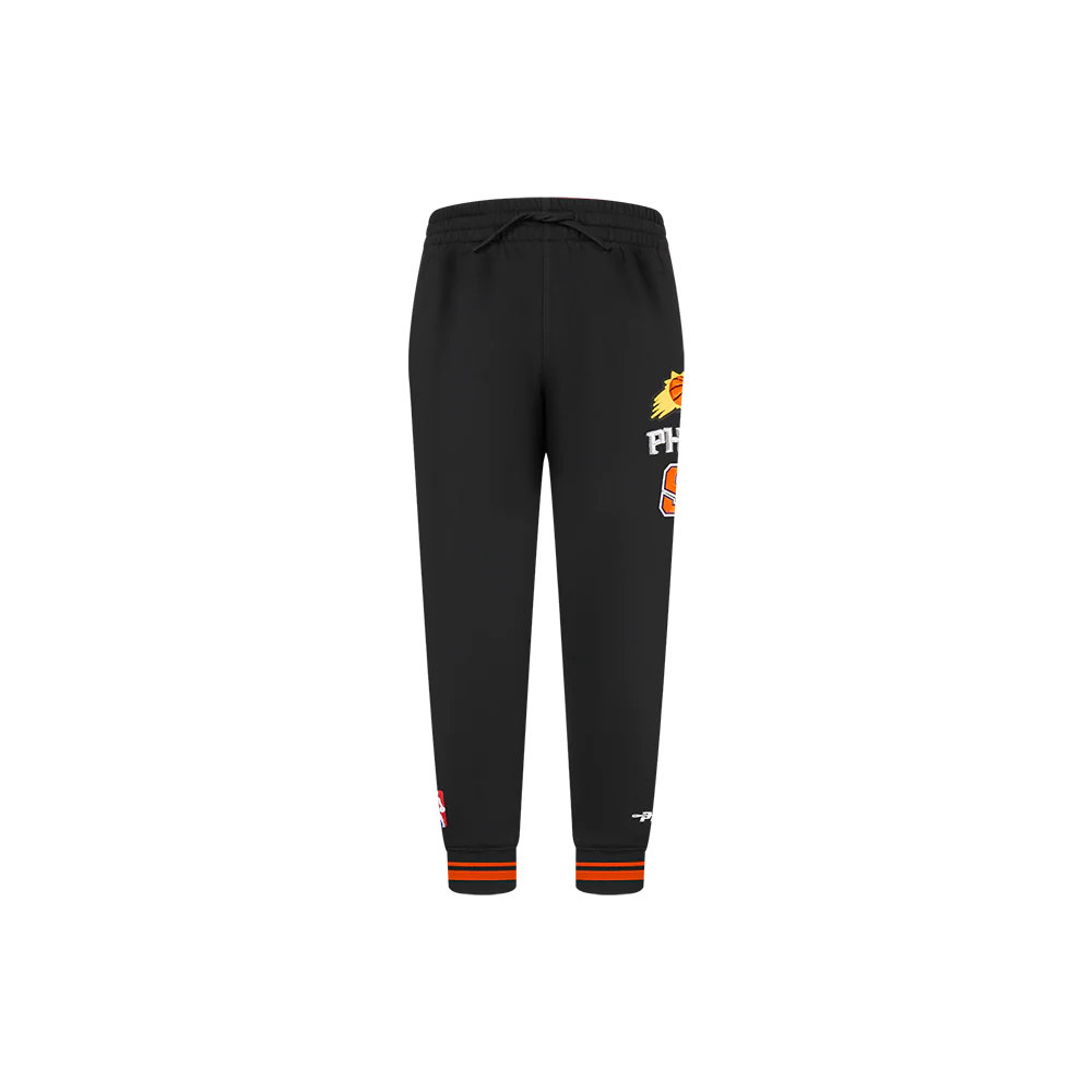 NBA PHOENIX SUNS RETRO CLASSIC LITTLE BOYS RIB FLC SWEATPANT (BLACK/ORANGE) - Image 2