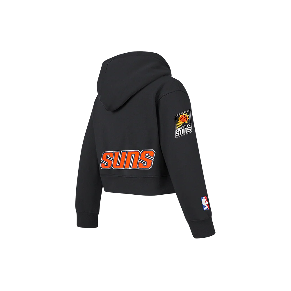 NBA PHOENIX SUNS CLASSIC LITTLE GIRLS FLEECE FULL ZIP HOODIE (BLACK) - Image 4
