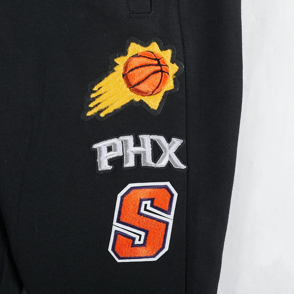 NBA PHOENIX SUNS RETRO CLASSIC TODDLER BOYS RIB SWEATPANT (BLACK/ORANGE) - Image 5