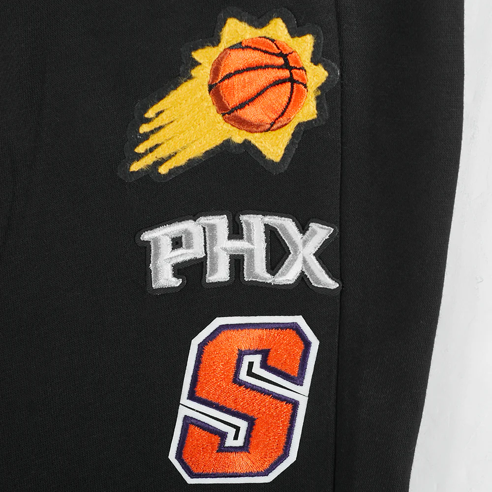 NBA PHOENIX SUNS RETRO CLASSIC TODDLER BOYS RIB SWEATPANT (BLACK/ORANGE) - Image 6