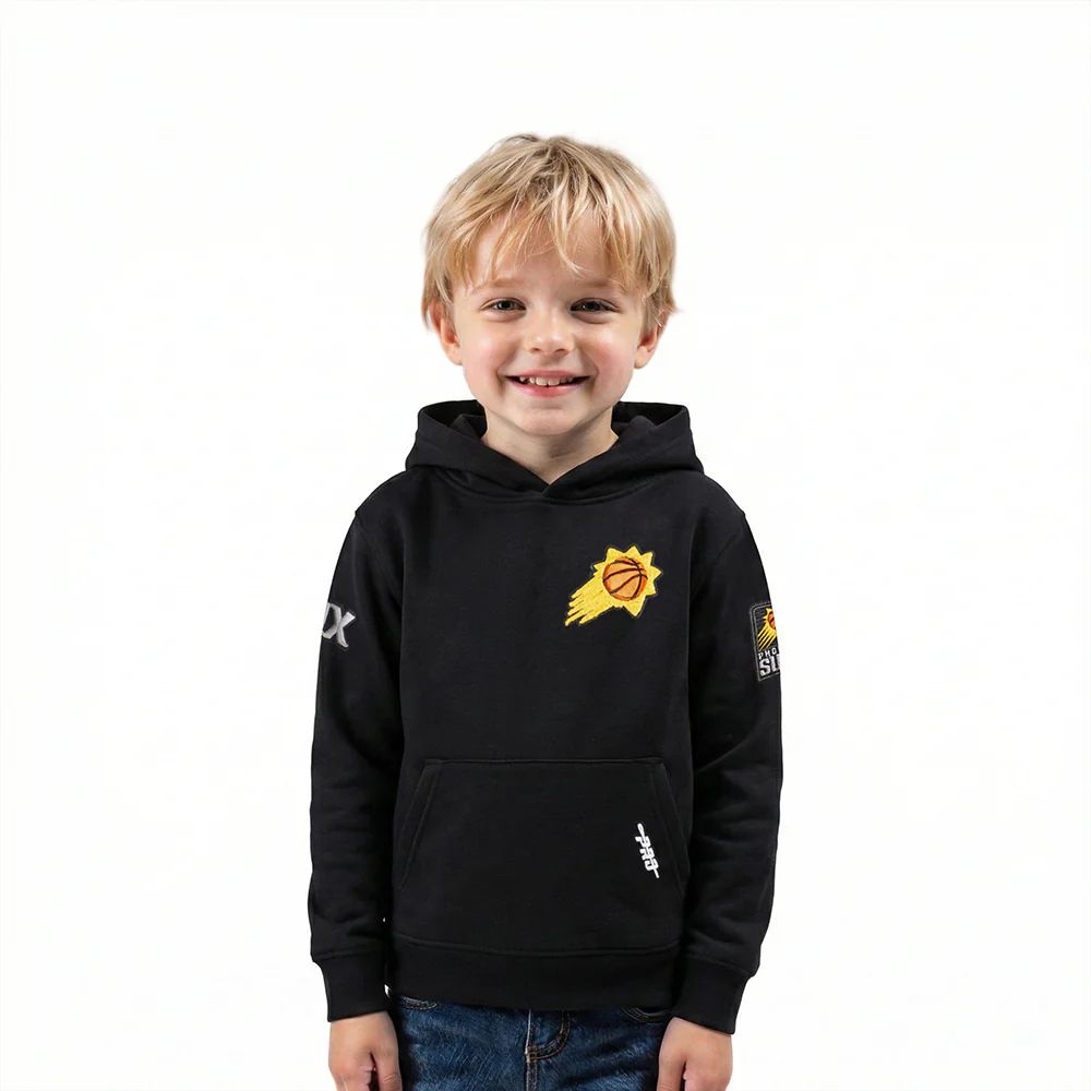 NBA PHOENIX SUNS CLASSIC TODDLER BOYS FLEECE PULLOVER HOODIE (BLACK)