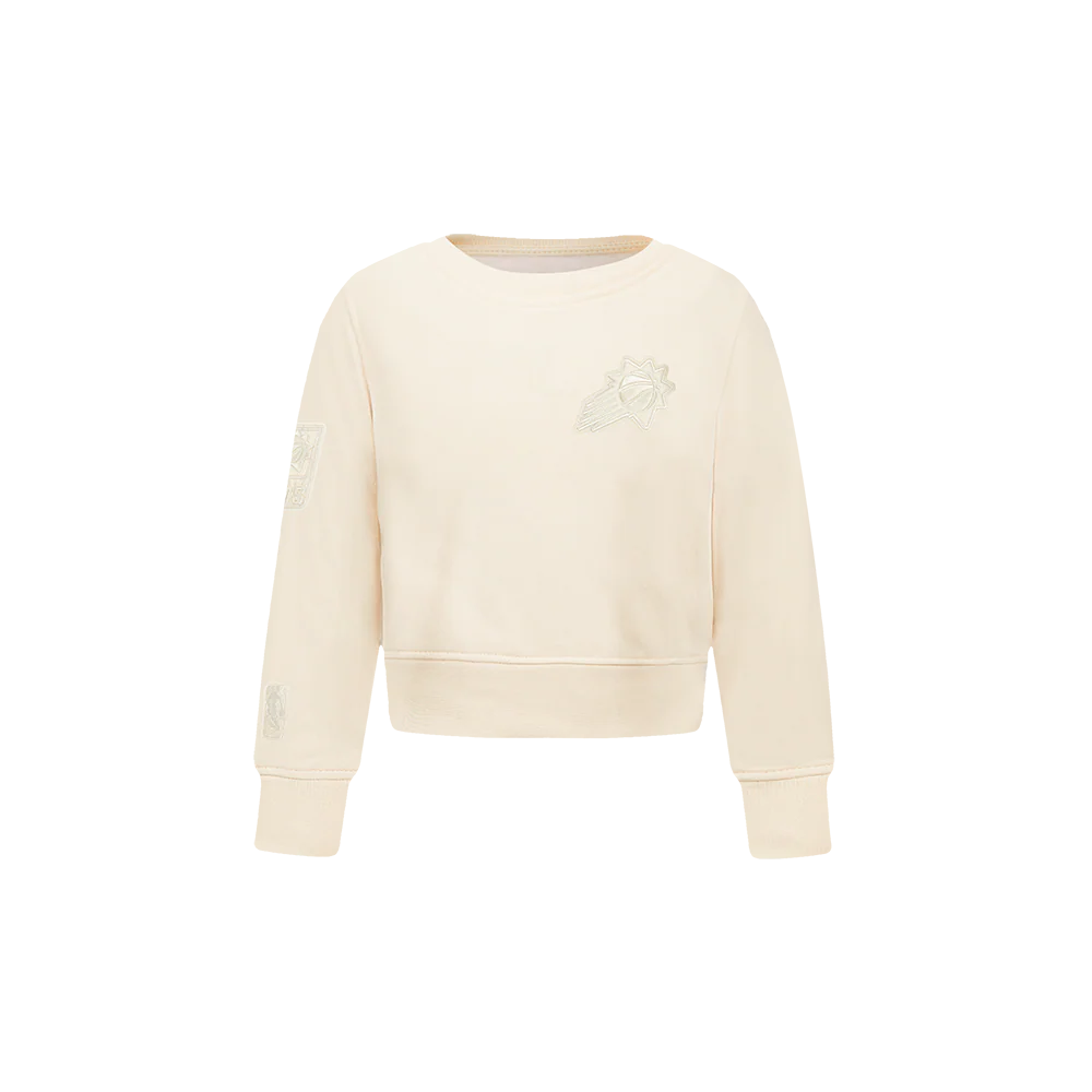 NBA PHOENIX SUNS NEUTRAL TODDLER GIRLS FLEECE CREWNECK (EGGSHELL)