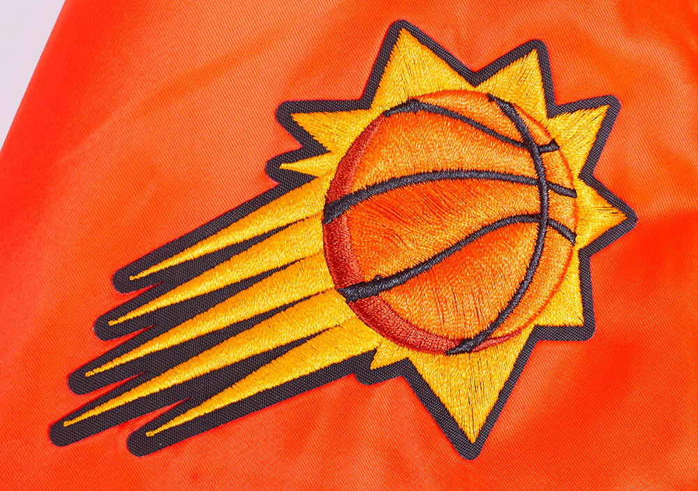 NBA PHOENIX SUNS CLASSIC WOMEN'S SATIN JACKET (ORANGE) - Image 6
