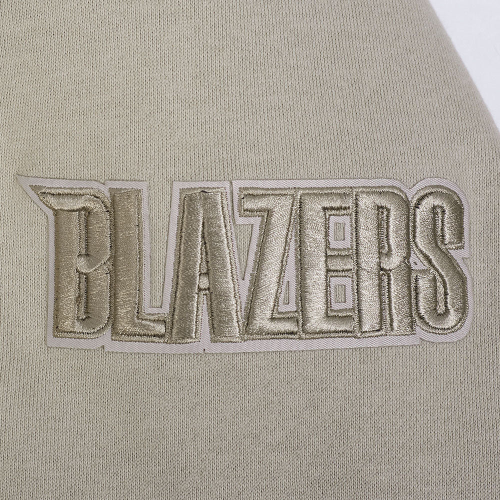 NBA PORTLAND TRAIL BLAZERS NEUTRAL MEN'S DROP SHOULDER FLC PO HOODIE (TAUPE) - Image 10