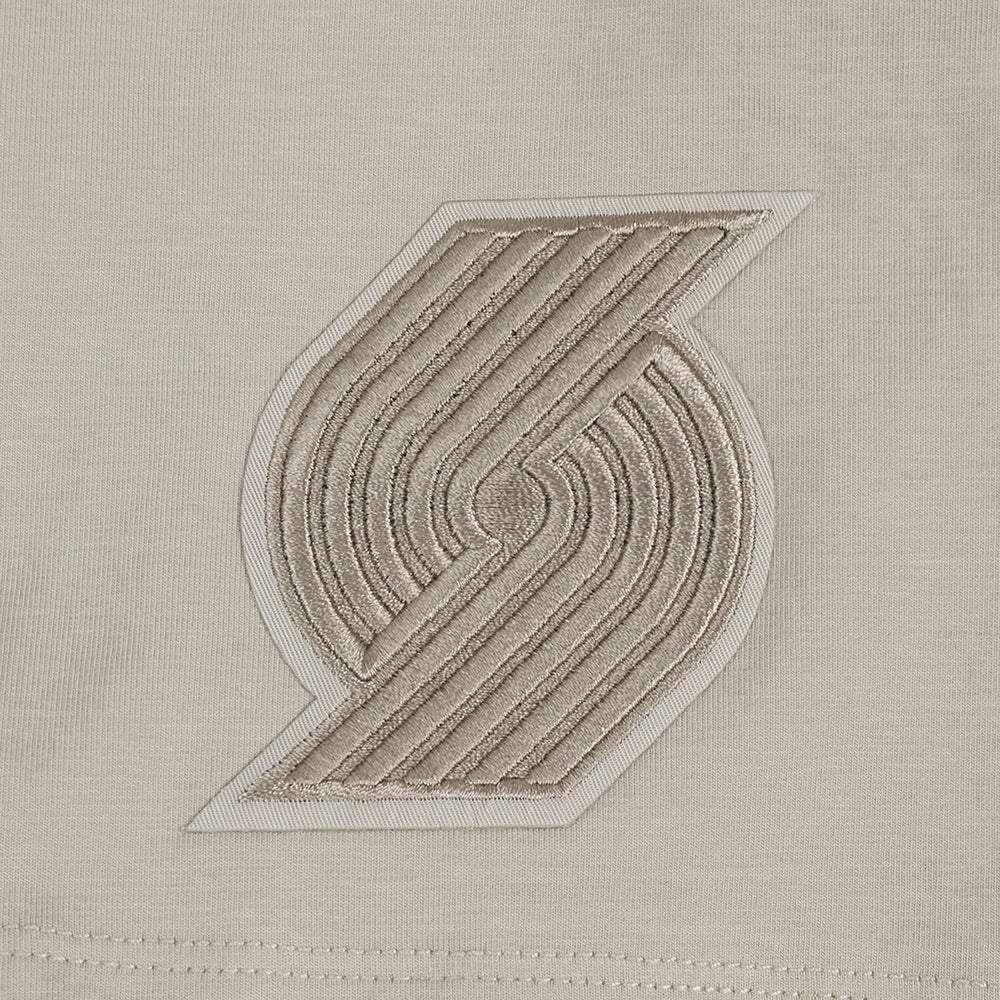 NBA PORTLAND TRAIL BLAZERS NEUTRAL SINGLE JERSEY BOXY TEE (TAUPE) - Image 6
