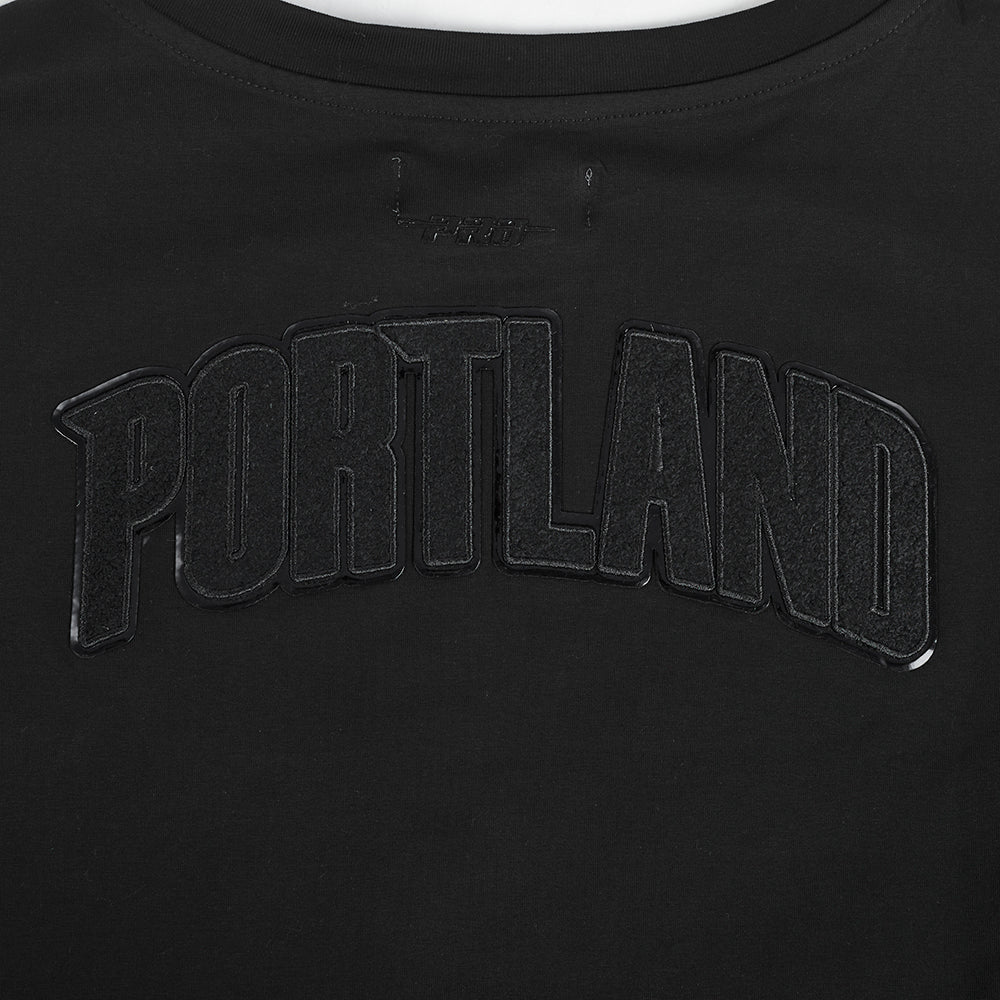NBA PORTLAND TRAIL BLAZERS TRIPLE BLACK WOMEN'S SJ BOXY TEE (TRIPLE BLACK) - Image 5
