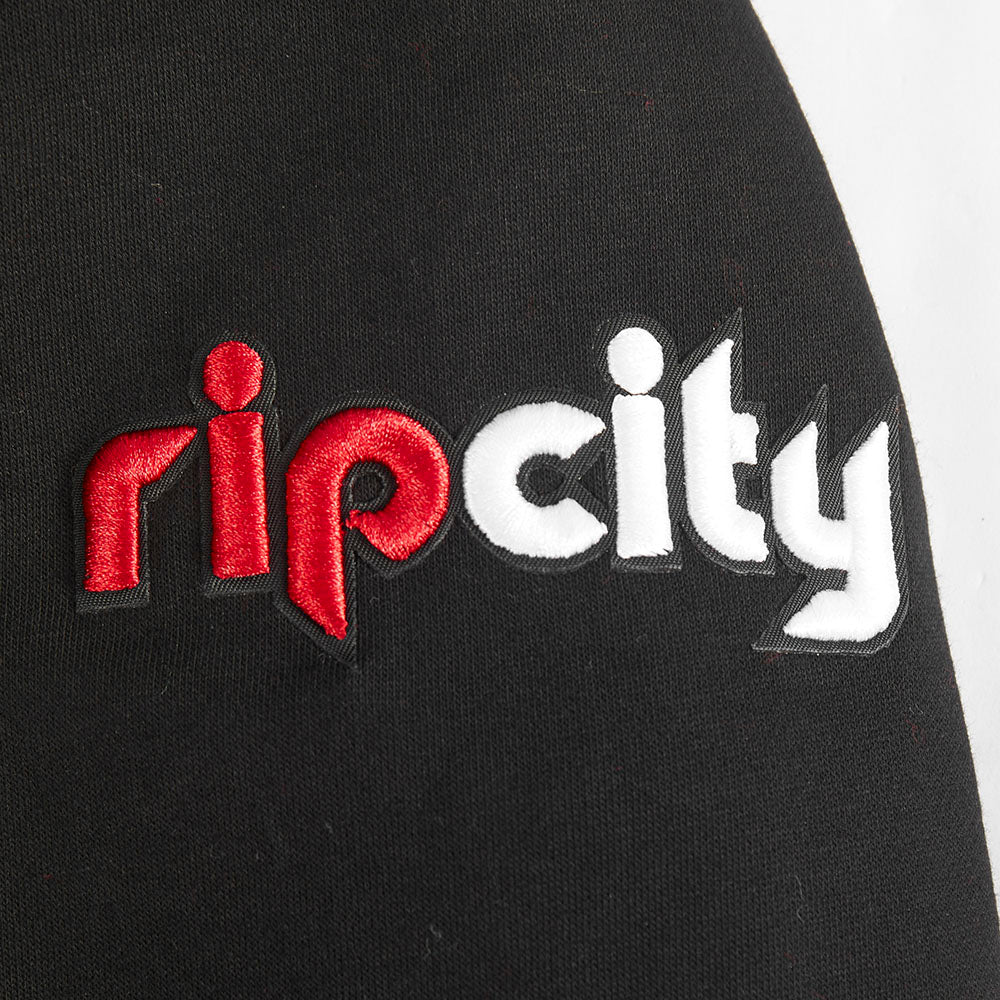 NBA PORTLAND TRAIL BLAZERS CLASSIC BIG BOY'S FLC FZ PO HOODIE (BLACK) - Image 6