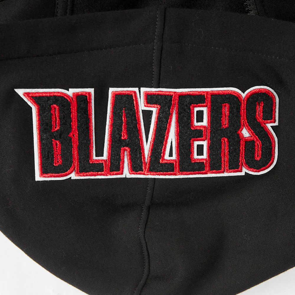 NBA PORTLAND TRAIL BLAZERS CLASSIC BIG BOY'S FLC FZ PO HOODIE (BLACK) - Image 8