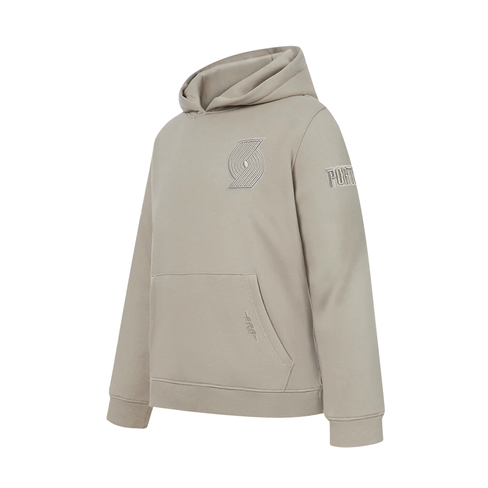 NBA PORTLAND TRAIL BLAZERS NEUTRAL BIG BOYS FLC PO HOODIE (TAUPE) - Image 2