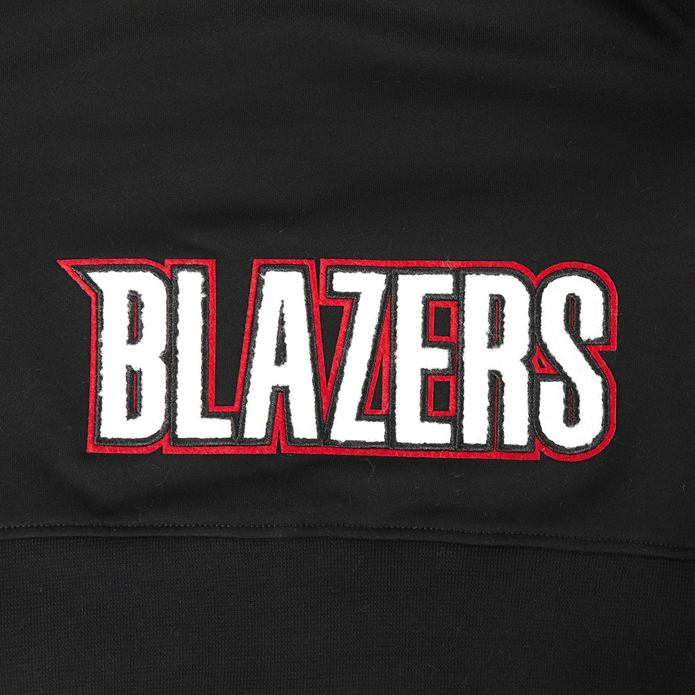 NBA PORTLAND TRAIL BLAZERS CLASSIC BIG GIRLS FLEECE FULL ZIP HOODIE (BLACK) - Image 8
