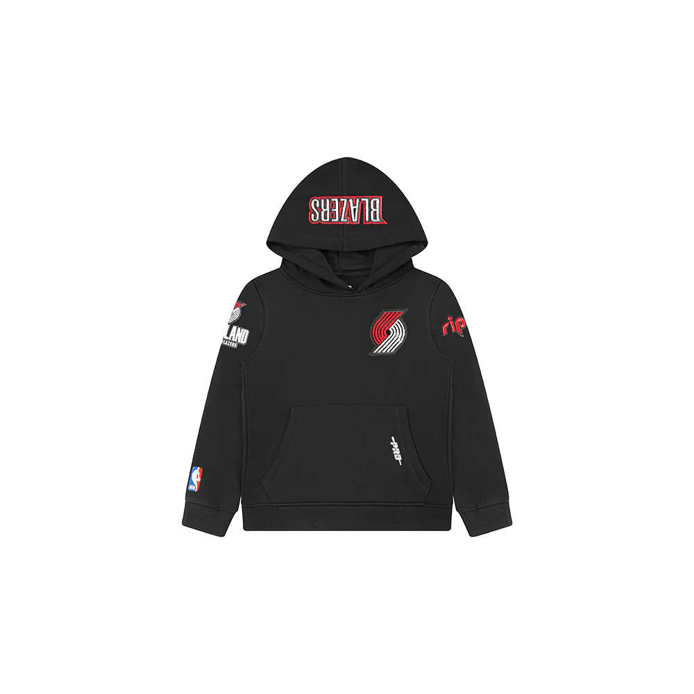 NBA PORTLAND TRAIL BLAZERS CLASSIC TODDLER BOYS FLEECE PULLOVER HOODIE (BLACK) - Image 3