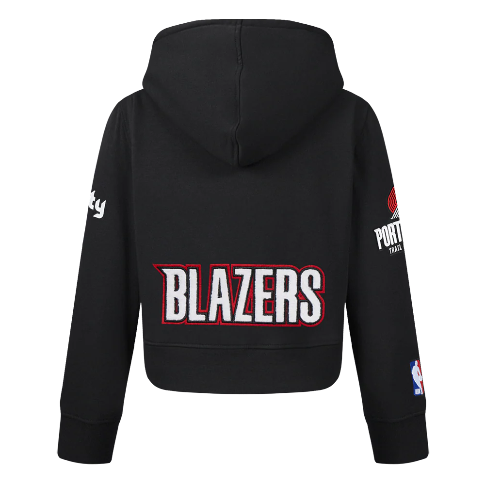 NBA PORTLAND TRAIL BLAZERS CLASSIC TODDLER GIRLS FLEECE FULL ZIP HOODIE (BLACK) - Image 3